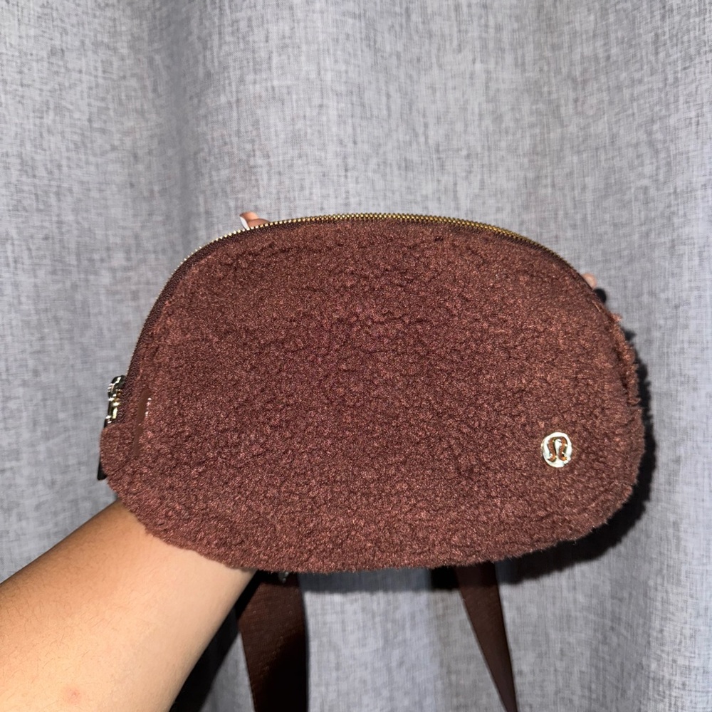 Lululemon Athletica Brown Sherpa Crossbody Bag
